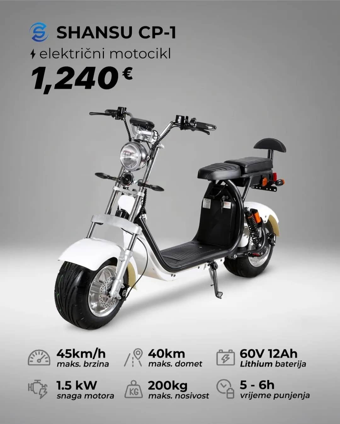 Shansu cp-1  Elektricni motocik