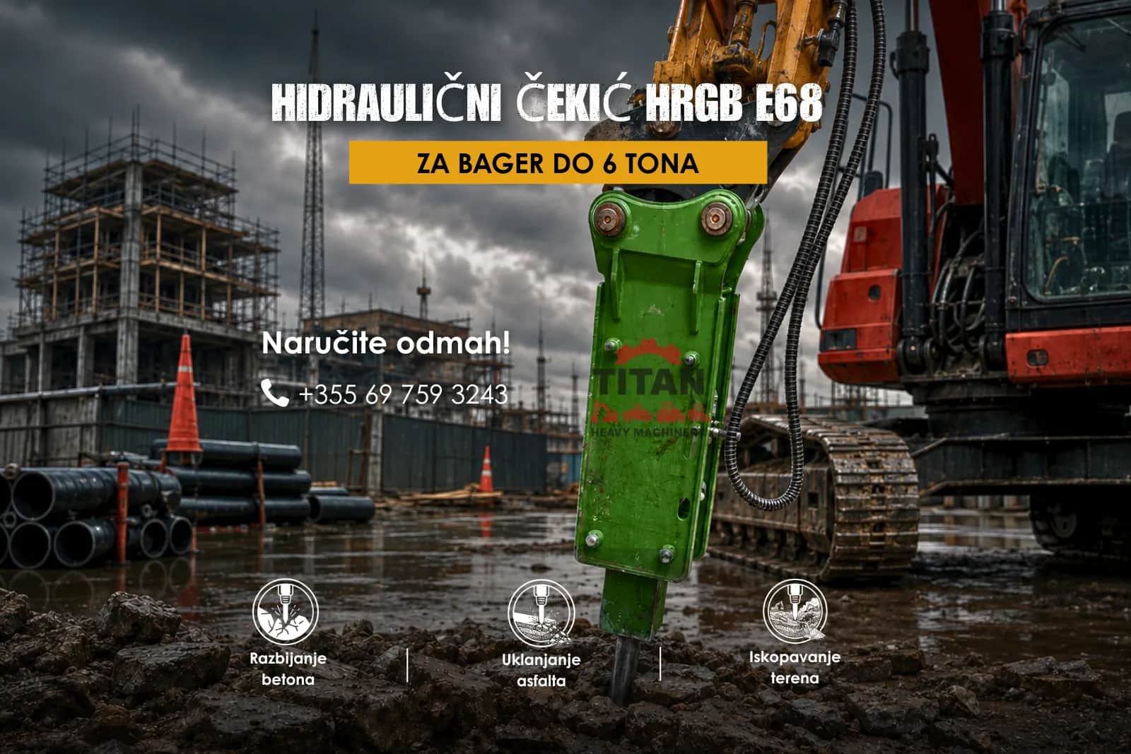 Prodaje se hidraulični čekić HRG