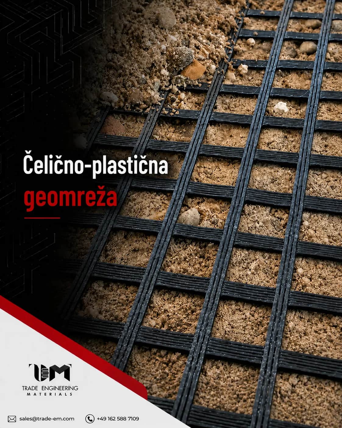 Čelično-plastični geogrid